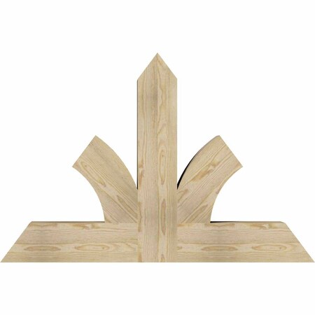 Ekena Millwork Richland Rough Sawn Timber Gable Bracket, Douglas Fir, 48"W x 32"H x 6"D x 6"F, 16/12 Pitch GBW048X32X0606RIC00RDF